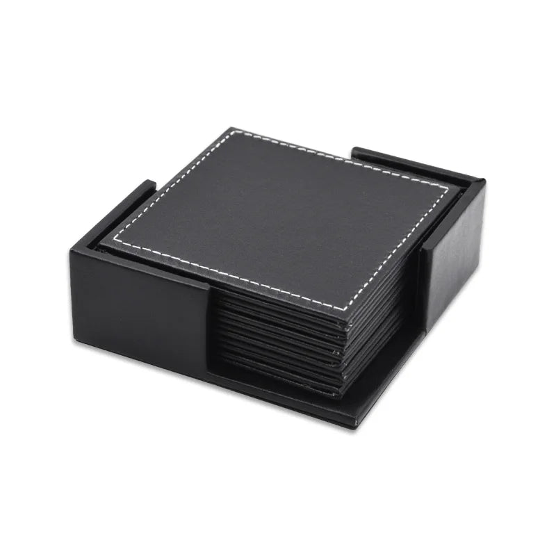 High-End Business Leather Office Supplies Set, Pen Holder, Desktop File Cabinet, Desktop Storage Box