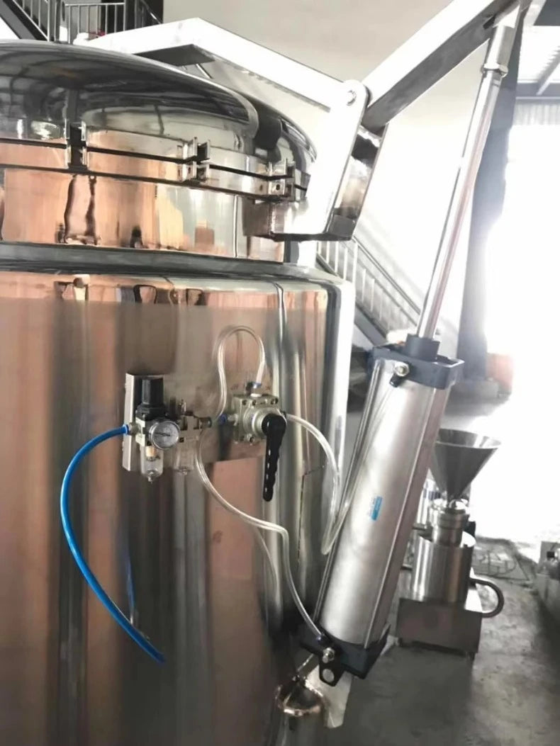 Customized Food Grade Stainless Steel Pressure Cooker Cooking Vessels 100liter with Pneumatic Device