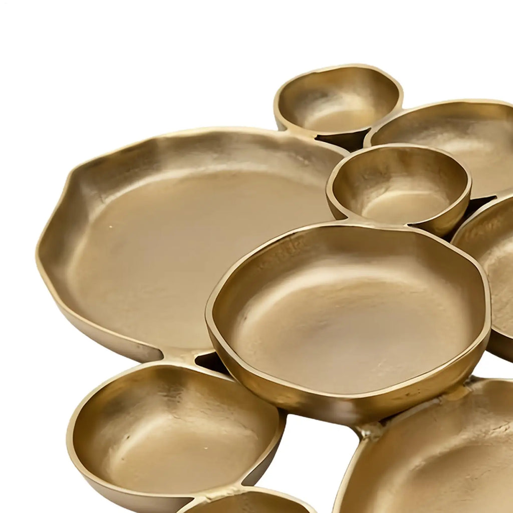 Cluster Serving Bowls 9-Grid Plate Decorative Dessert Plate Multi Bowl Platter With Compartments For Fruit Candy Meals