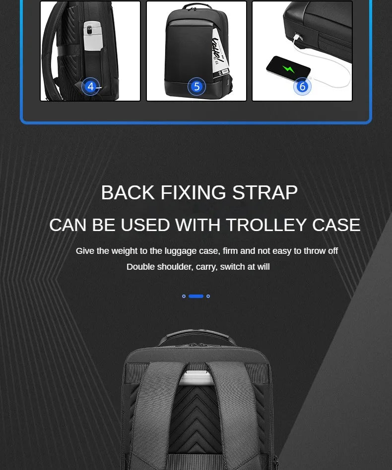 Business Men's High-end Computer Backpack With Logo Company Travel Backpack Printed Name And Pattern