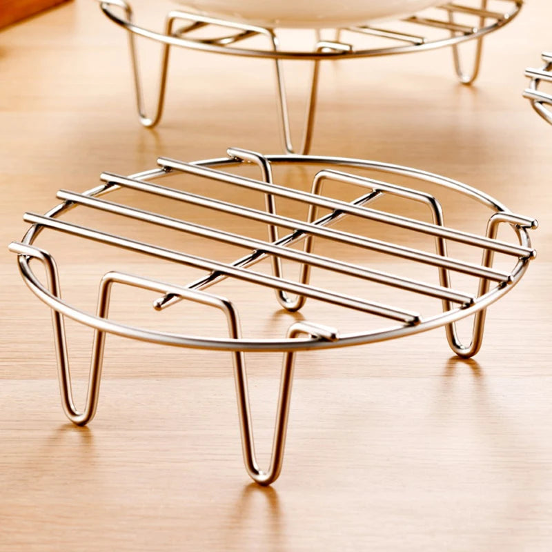 【S】Stainless Steel Cookware Steamer Rack Cooking Baking Pot Stand Airfryer Grill Food Accessories Kitchen Steaming Racks