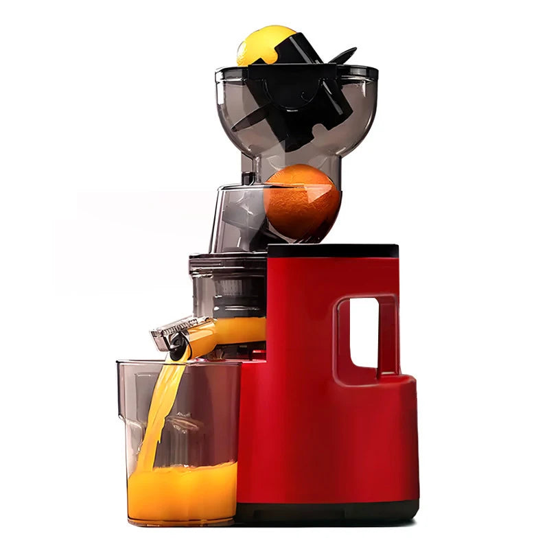 Household juicer, multifunctional fruit machine with vegetable cutter, large feed opening, fully automatic electric juice-separa