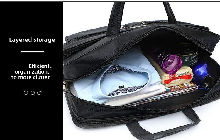 Casual Oxford Cloth Men's Shoulder Crossbody Bag Large Capacity Business Travel Handbag Leisure Sports Bag Stylish Durable