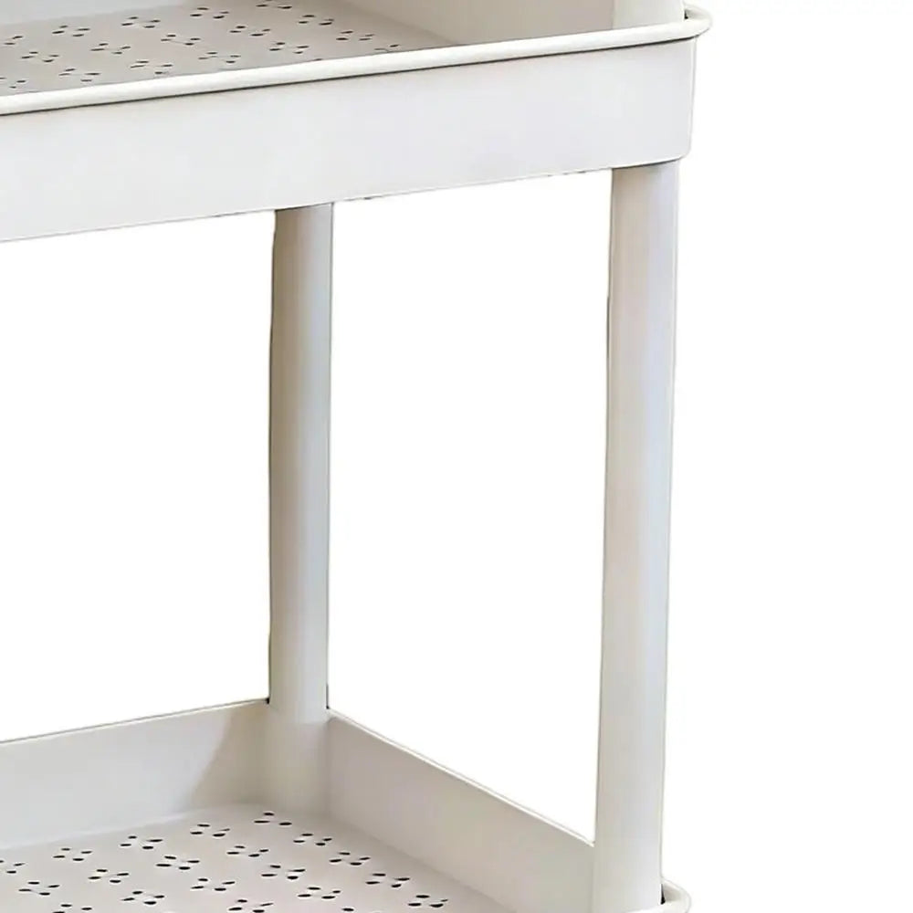 Kitchen Storage Rack 2 Tier Storage Stand With Wheels Space-saving Organizer For Home Athroom Pantry Laundry Dorm Workplace