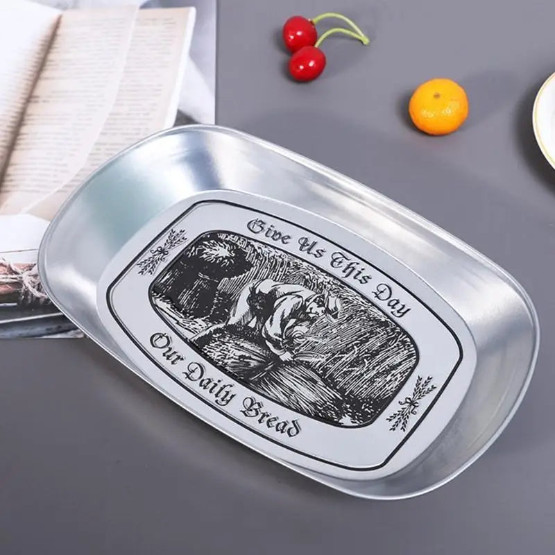 G6KF Serving Tray Dessert Tray Dinner Breads Plates Fruits Display Dishes