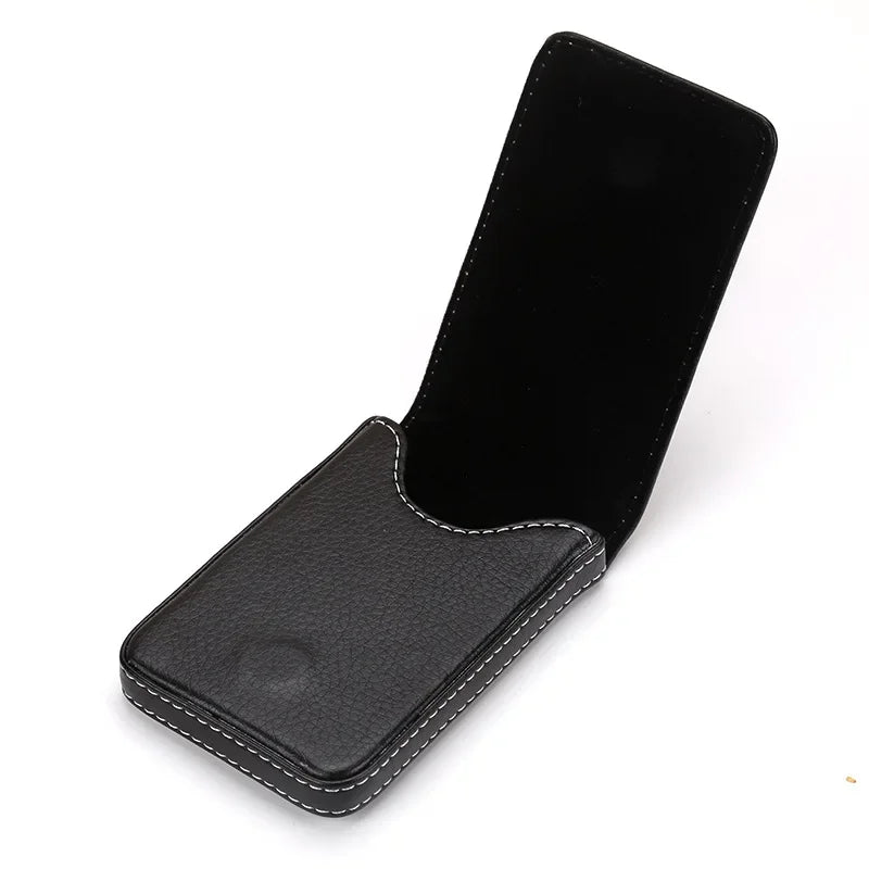 Vertical Version PU Leather Business Card Case Business Card Holder Pocket Business Office Name Card Holder With Magnetic Shut