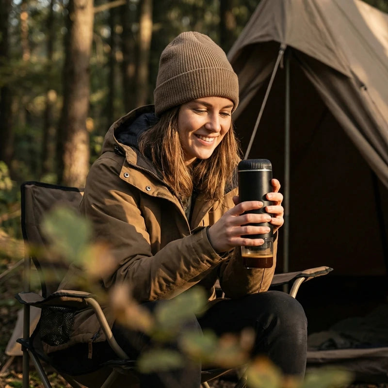 Portable Coffee Maker 3-in-1 Espresso Machine for Travel 20 bar Mini Coffee Maker Compatible with Ground Coffee & Capsule