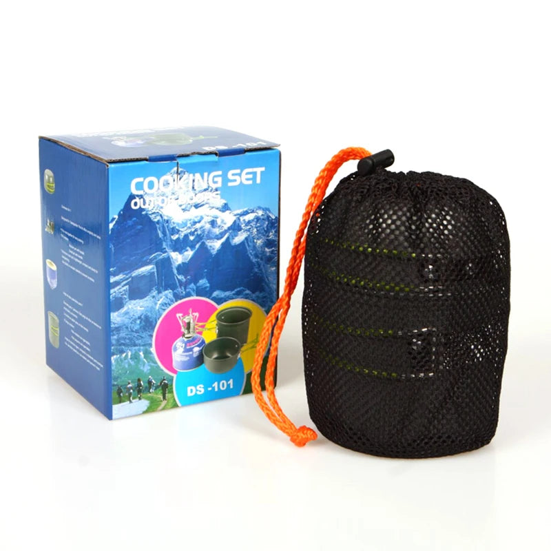 WESTTUNE Camping Pot Hiking Cookware Portable Outdoor Cooking Set Heat Cooker Camping Travel Tableware Kitchen Utensil Equipment