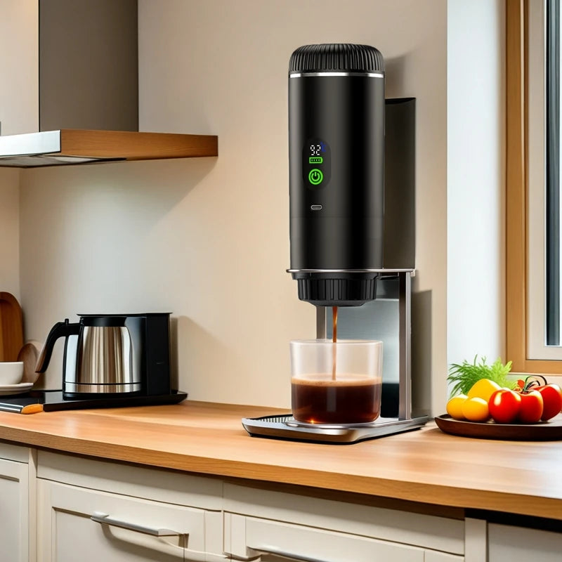 Portable Coffee Maker 3-in-1 Espresso Machine for Travel 20 bar Mini Coffee Maker Compatible with Ground Coffee & Capsule