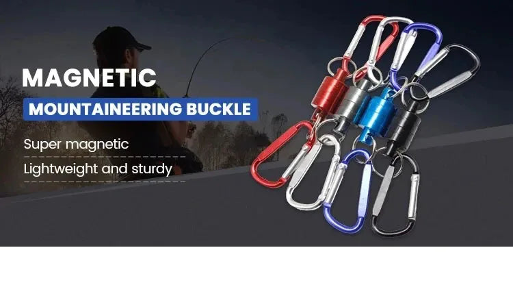 Burle Wholesale Outdoor Fishing Gear Magnetic Buckle Carabiner Strong Magnetic Portable Mountaineering Buckle
