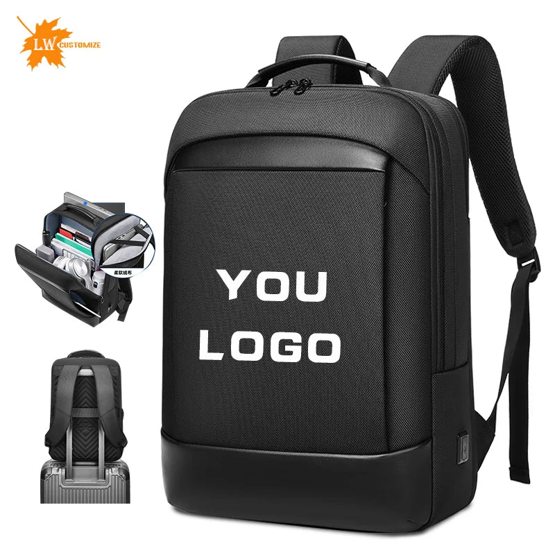 Business Men's High-end Computer Backpack With Logo Company Travel Backpack Printed Name And Pattern