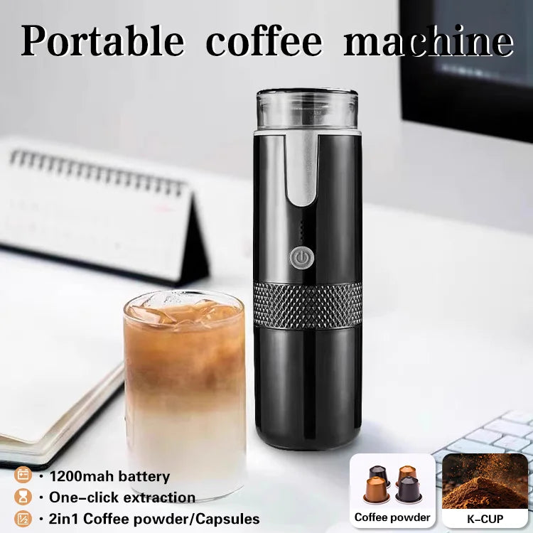 Portable Capsule Coffee Maker Electric Coffee Brewer For Ground Coffee and KCUP Capsule Coffee Without Heat Function