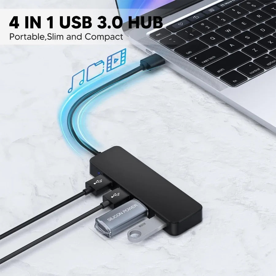 4 Port USB 3.0 Hub USB HUB Multi USB Splitter Adapter for Xiaomi Lenovo Macbook Pro 13 15 Air Pro PC Computer Accessories