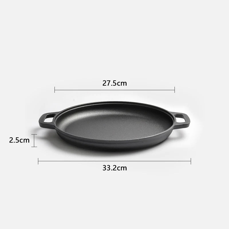 Lightweight Cast Iron Skillet Non-Stick Multi-Use Frying Pan for Stove, Induction, Oven & Outdoor Camping Home Kitchen Griddle