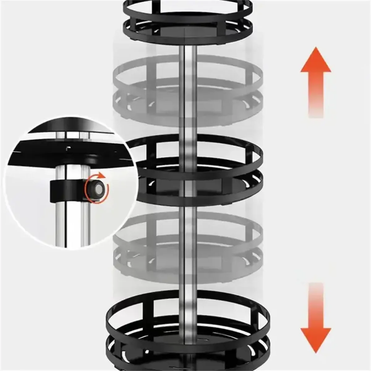 Rotatable Kitchen Storage Rack kitchen Accessories Spice Storage Rack Clean Storage 360 Degrees Rotatable Organizer Turntable