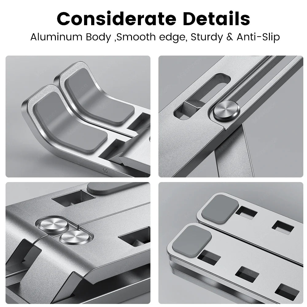 Aluminum Alloy Laptop Holder Adjustable Notebook Stand Lifting Cooling Bracket For Macbook Lenovo Portable Computer Accessories