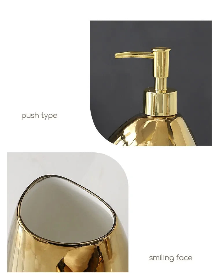 Silver Bathroom Accesssories Set Ceramics Liquid Soap Dispenser Home Decortion China Porcelain Washroom Kit for Soap Box