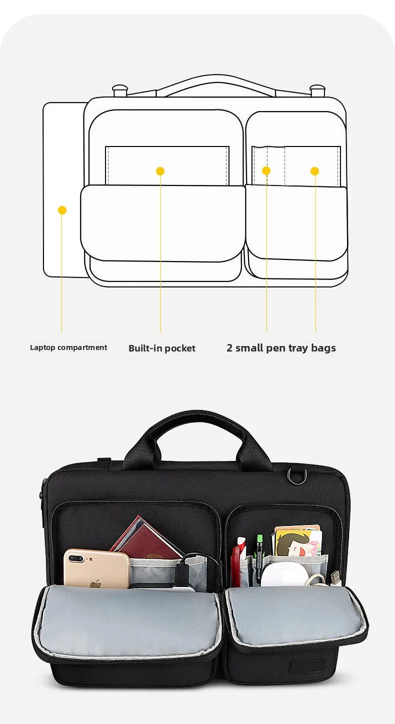Laptop Bag Handbag 13 14 15 inch for MacBook Air Pro M1 M2 M3 HP Dell Notebook Shoulder Sleeve Protective Computer Briefcase