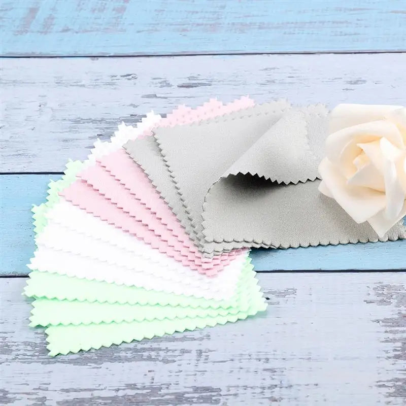 50pcs Silverware Polishing Cloth Soft Cleaning Polishing Cloth Clean Wipe Wiping Cloth For Silver Gold Jewelry Tools Equipments