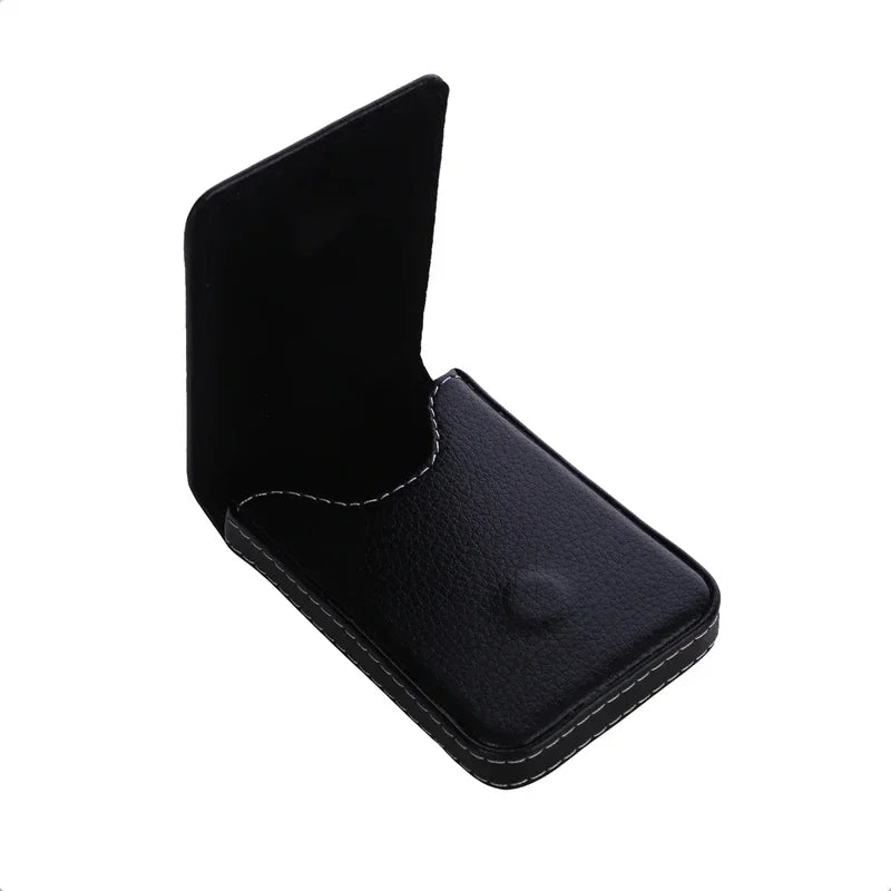 Vertical Version PU Leather Business Card Case Business Card Holder Pocket Business Office Name Card Holder With Magnetic Shut