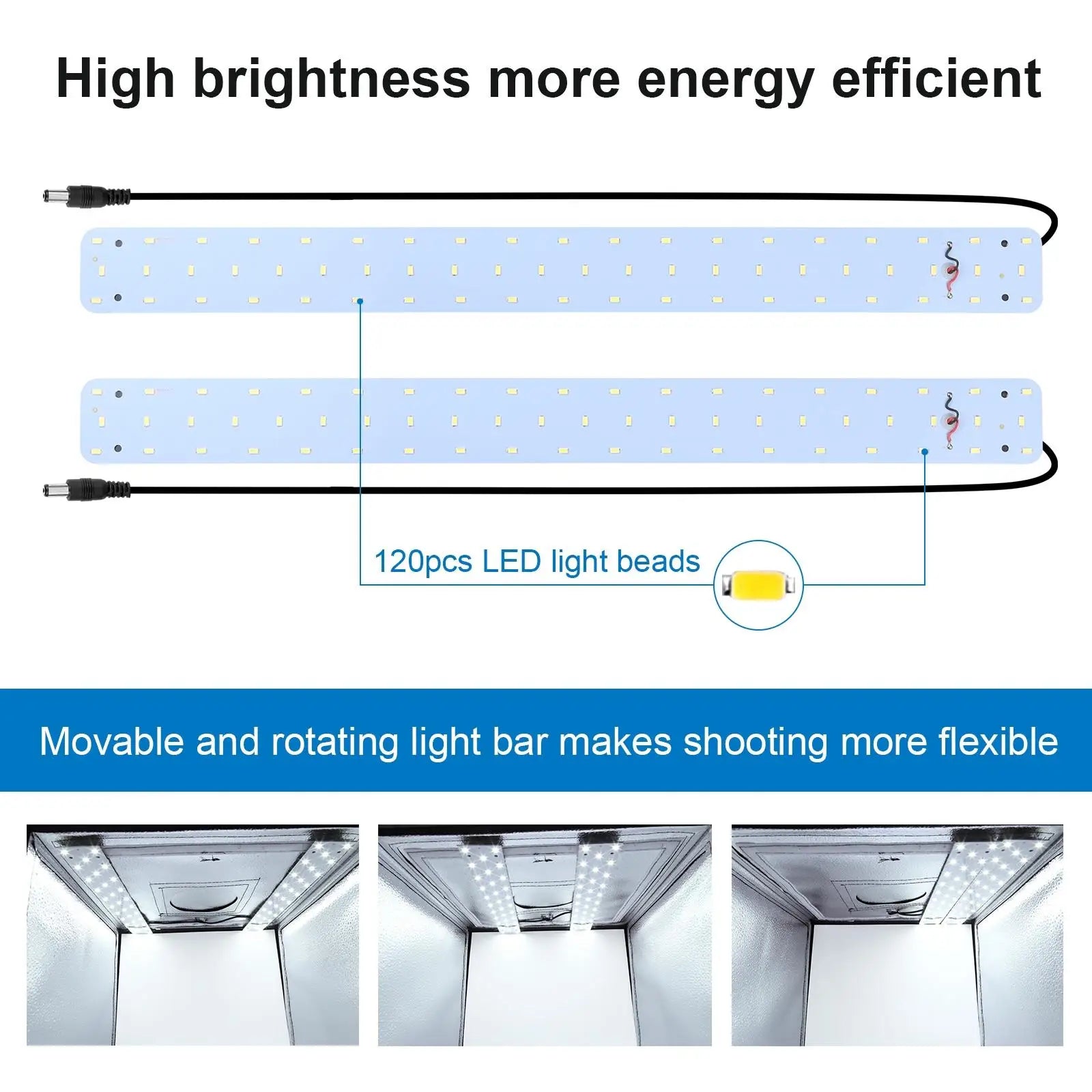 PULUZ 60x60 Photo Studio Light Box Photography Studio Shooting Light Tent Box 6 Colors Backgrounds Tabletop LED Light Studio Box
