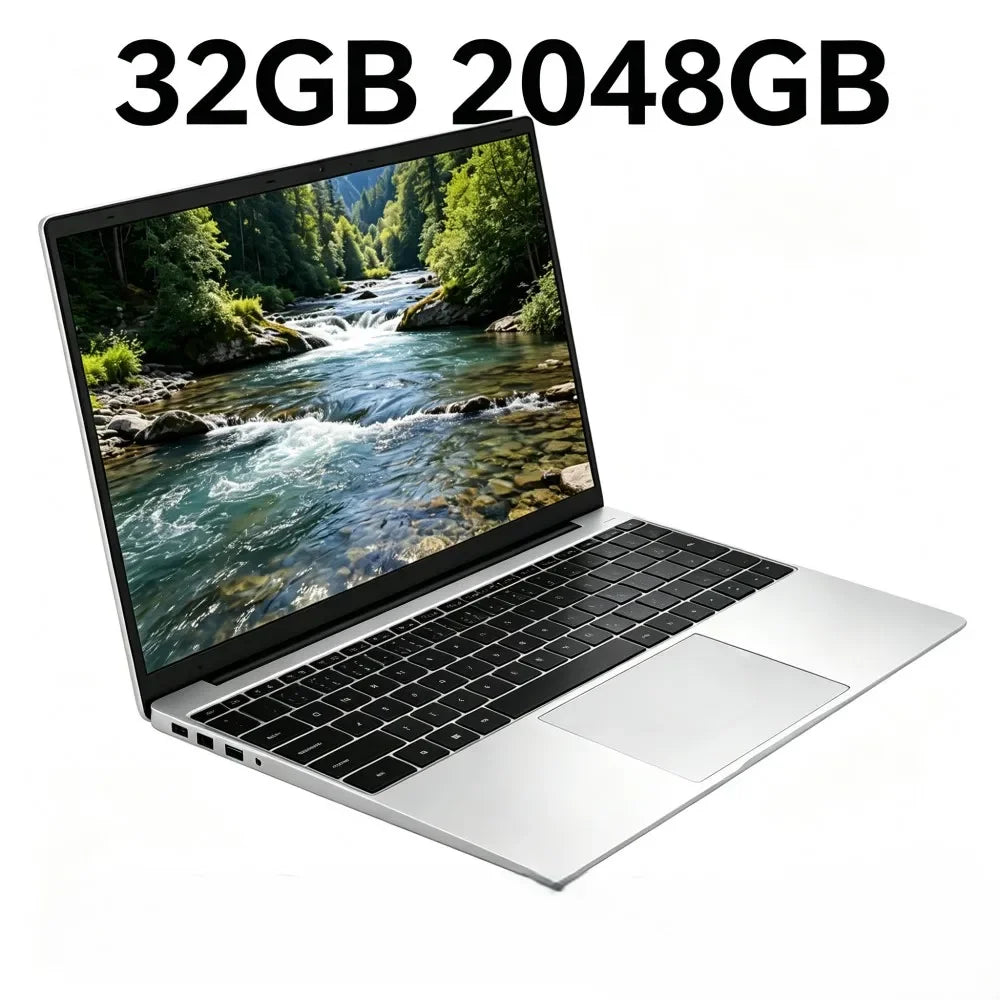 15.6" Laptop with 120Hz IPS Display, Intel N95, 32GB RAM, 2TB Fast SSD, Backlit Keyboard & Long Lasting Battery