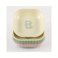 6pcs Cat Bowls Set - Whisker Fatigue Relief Shallow Dishes + 5.5in Wet Food Plates, Anti-Tip Pet Dishes for Indoor Cats