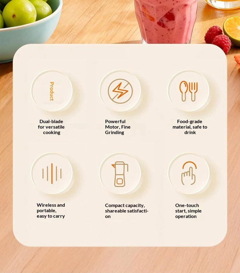 Portable Slow Juicer Automatic Electric Juicer Orange Lemon Fruit Blender Mini Household kitchen Juice Mixer Fruit Juicer USB