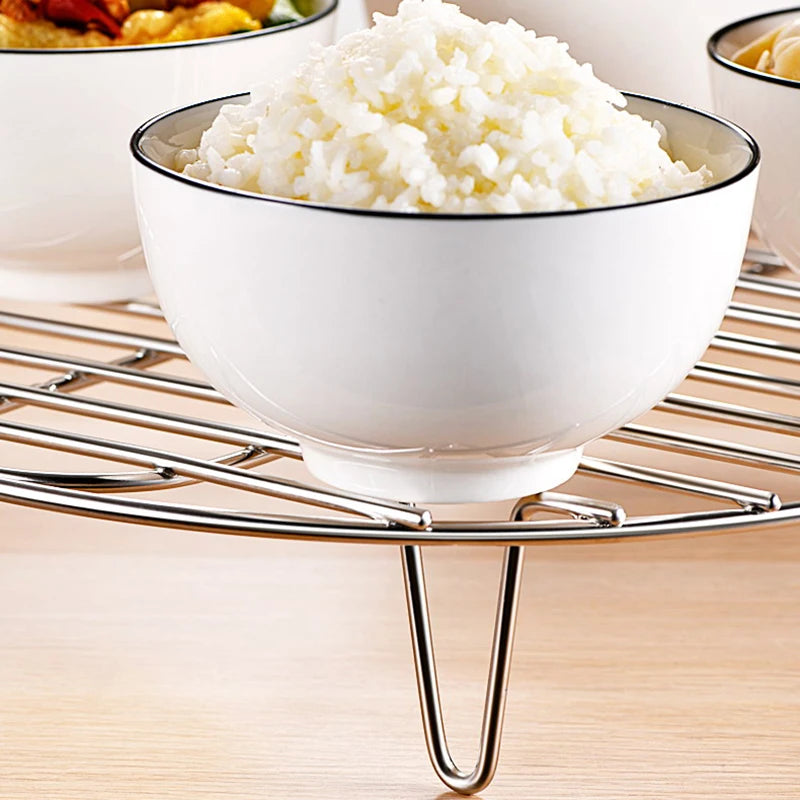 【S】Stainless Steel Cookware Steamer Rack Cooking Baking Pot Stand Airfryer Grill Food Accessories Kitchen Steaming Racks