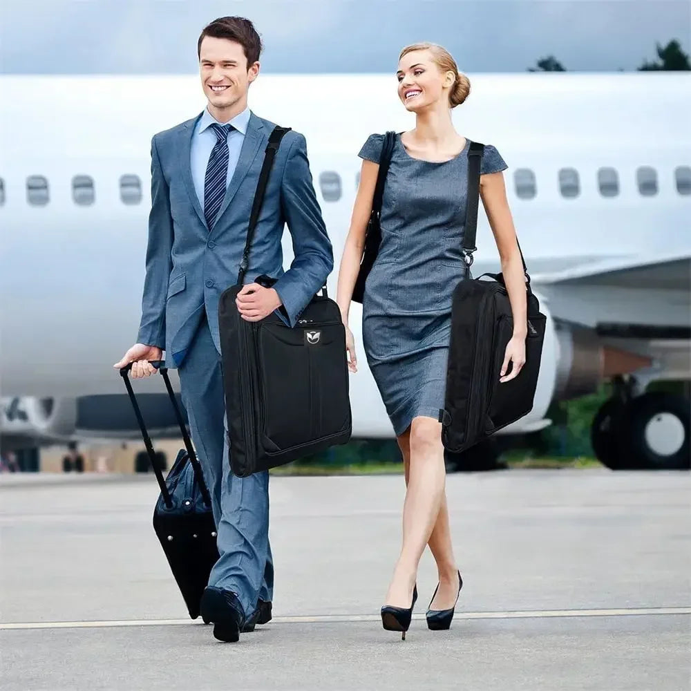 DUTRIEUX Men's Business Travel Bag One Shoulder Short Business Trip Clothing Bag Large Suit Bag Waterproof Travel Bag Handbag