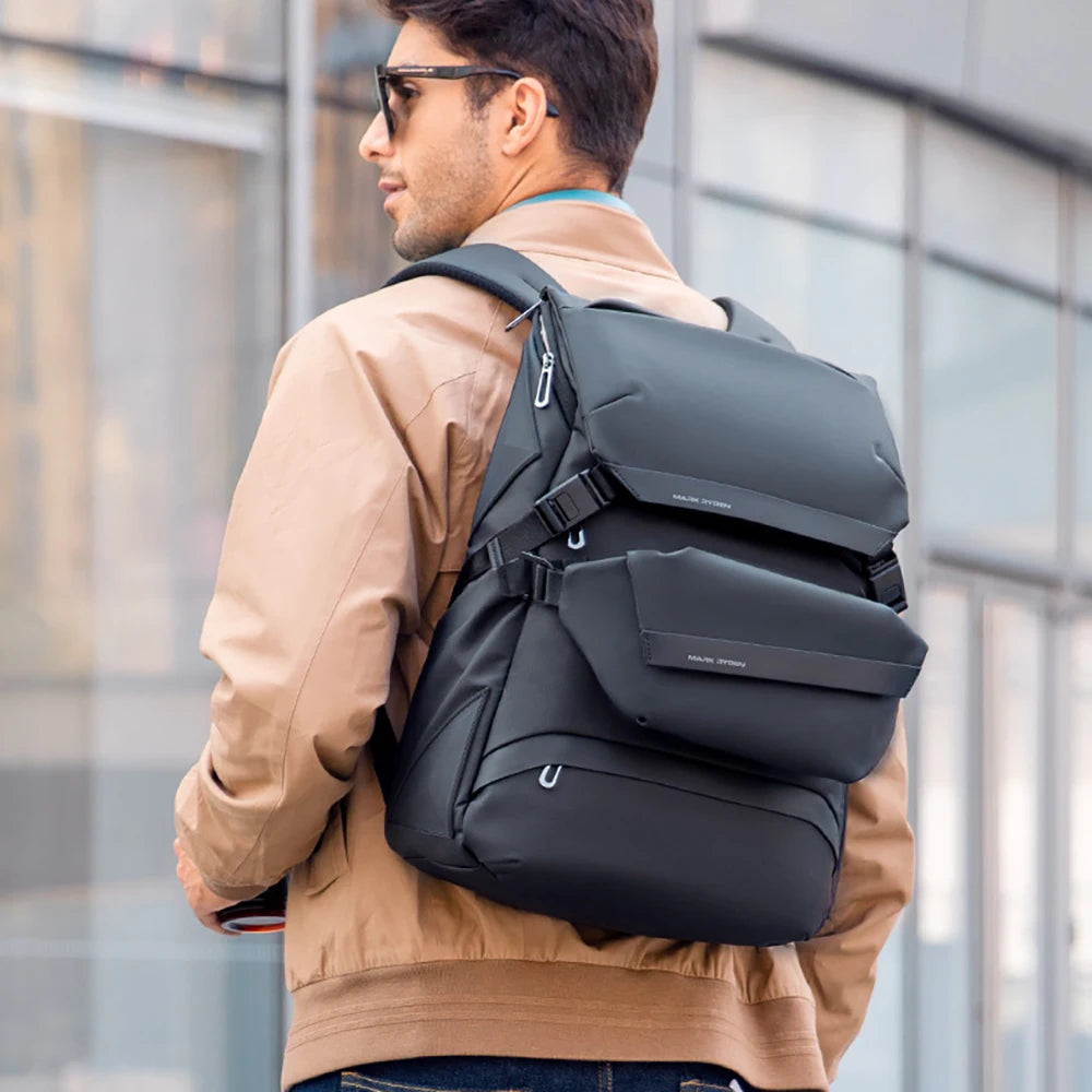 Men's business travel backpack, detachable letter bag, backpack, large capacity 15.6-inch computer bag