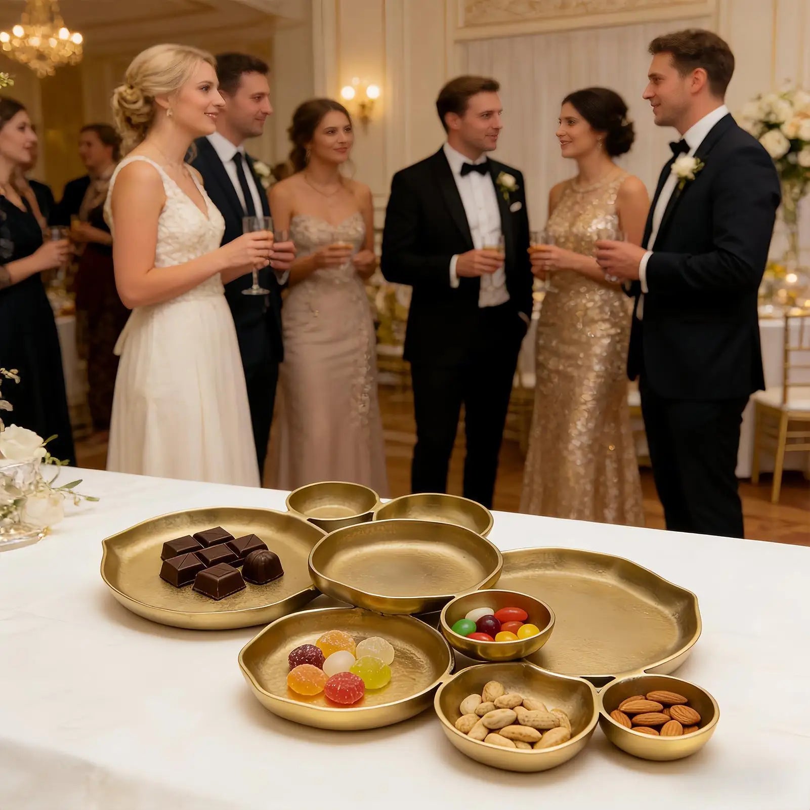 Cluster Serving Tray Decorative Nine-Grid Plate Charcuterie Tray for Snacks Nuts Chips Fruit Candy Meals Appetizers Dining Room