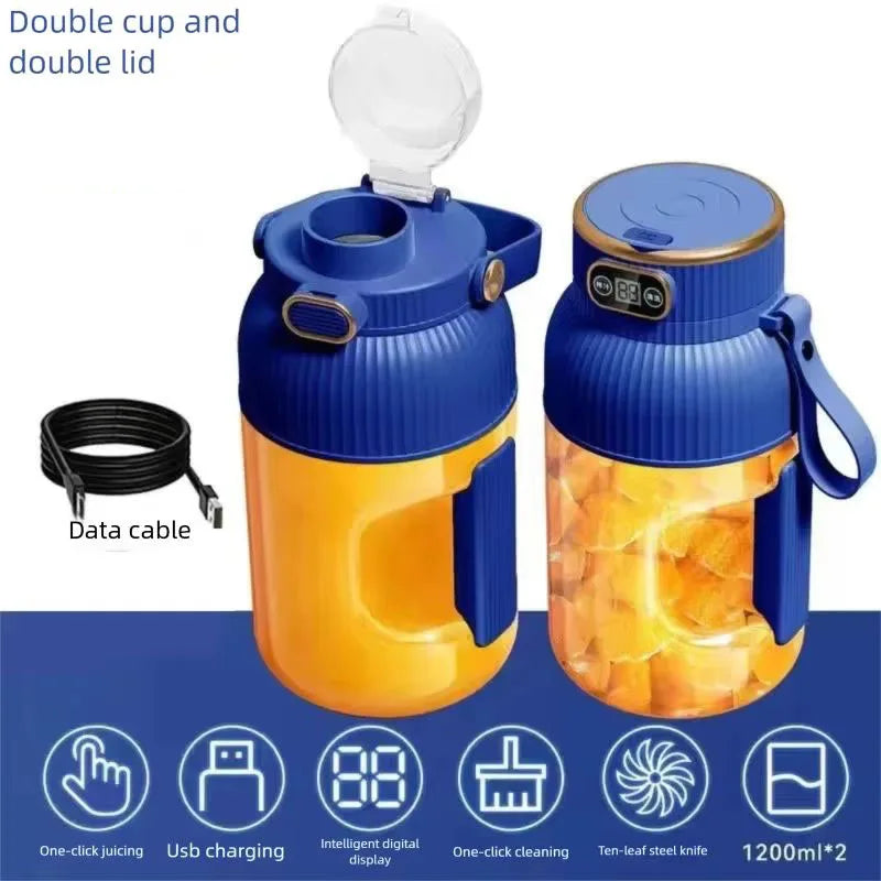 Fruit Juicer Cup Portable Electric Fruit Mixer Stirrng Cup Large Capacity Smoothie Quick Making Bottle Suitable Juice Production