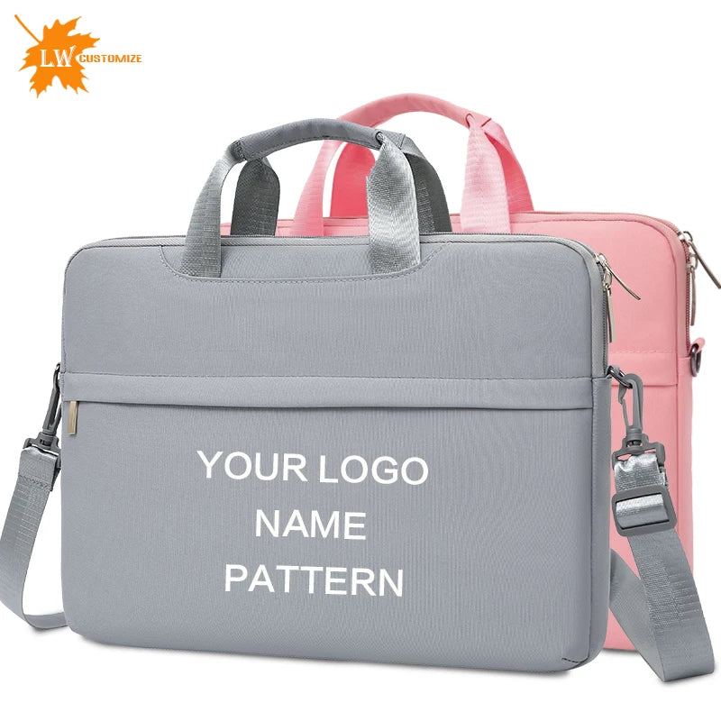 Custom Laptop Bag With Logo 13/14/15 Inch Computer Protective Case Portable Work Bag Printed Photo Name Pattern