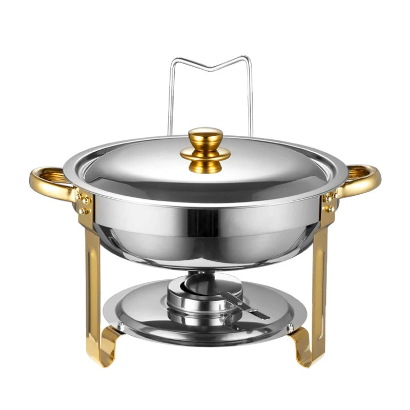 Chafing Dish Buffet Set 5QT Stainless Steel Round Chafing Dishes for Buffet With Lid Buffet Servers and Warmers for Party