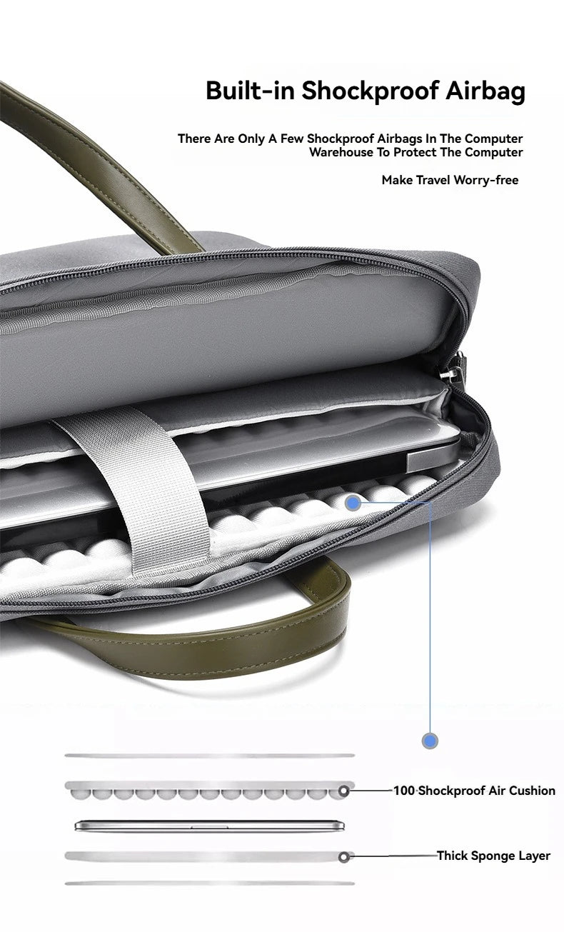 Laptop Bag For Macbook Air Pro 13 16 Case Xiaomi Lenovo Dell HP 13.3 14 15.6 17.3 Inch Notebook Case Shoulder HandBag Briefcases