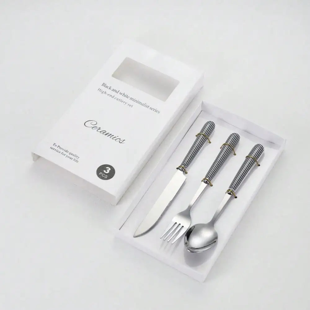Silverware Set 3Pcs Stainless Steel Knives Spoon Forks Set For Home, Kitchen And Restaurant Perfect Thanksgiving Christmas Gifts