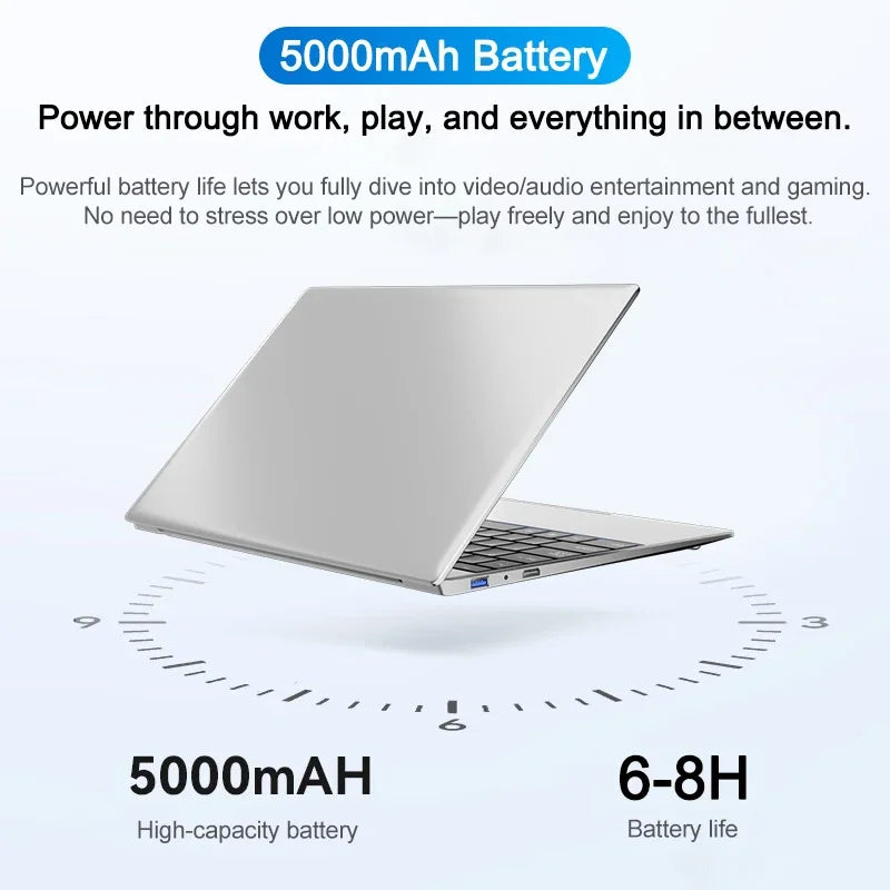LENO 14.1" Ultra Slim Laptop 32GB 2TB Windows 11 Intel Core i7 8650U Gaming Computer PC Gamer office Notebook 1920*1080 HD