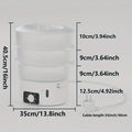 1 pc white electric steamer with detachable and freely combinable 13L large capacity timer, suitable for home kitchen cooking