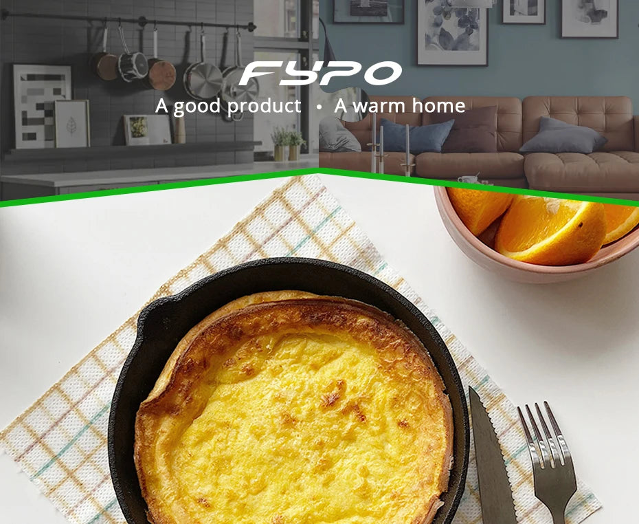 Cast Iron Skillet 14/16/20cm Frying Pan Iron Cookware Omelette Pancake Pot Oven Safe, Camping Cookware for Stove & Grill Use