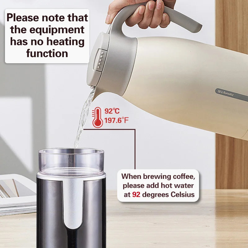 New Portable Coffee Maker Electric Capsule Grind-and-Brew Coffee Maker Suitable for Ground Coffee and K-Cup Large Coffee Pods