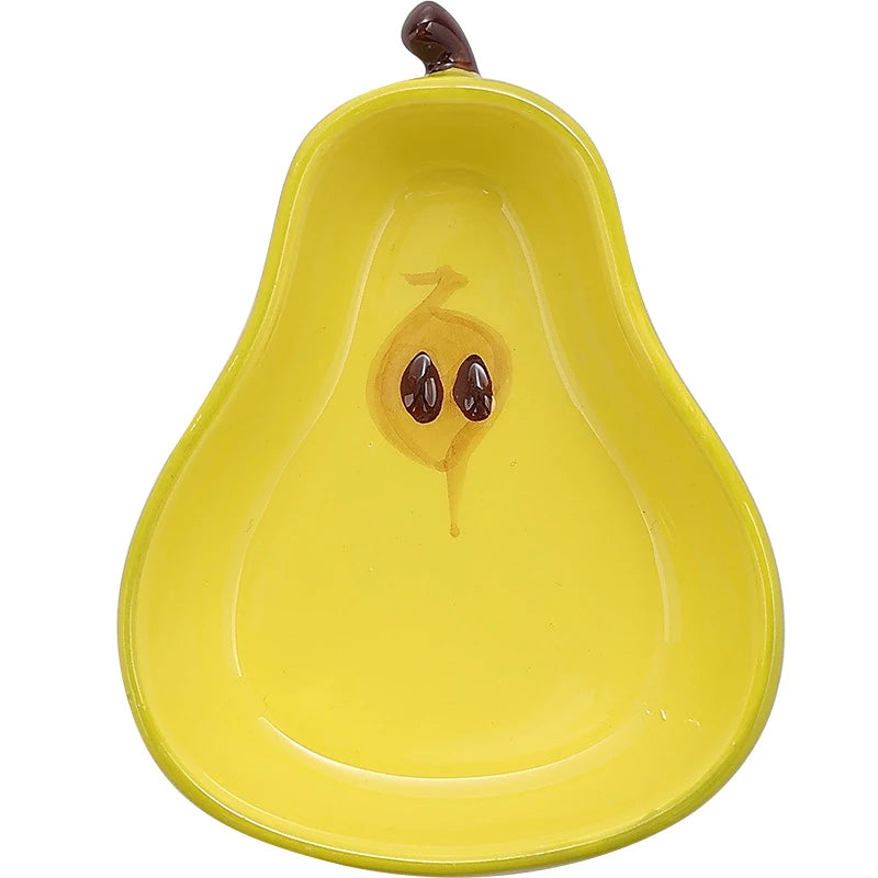 Creative Porcelain Dish Korean Style Cute Fruit Shape Ceramic Household Tableware Barbecue Hot Pot Sauce Condiment Dishes