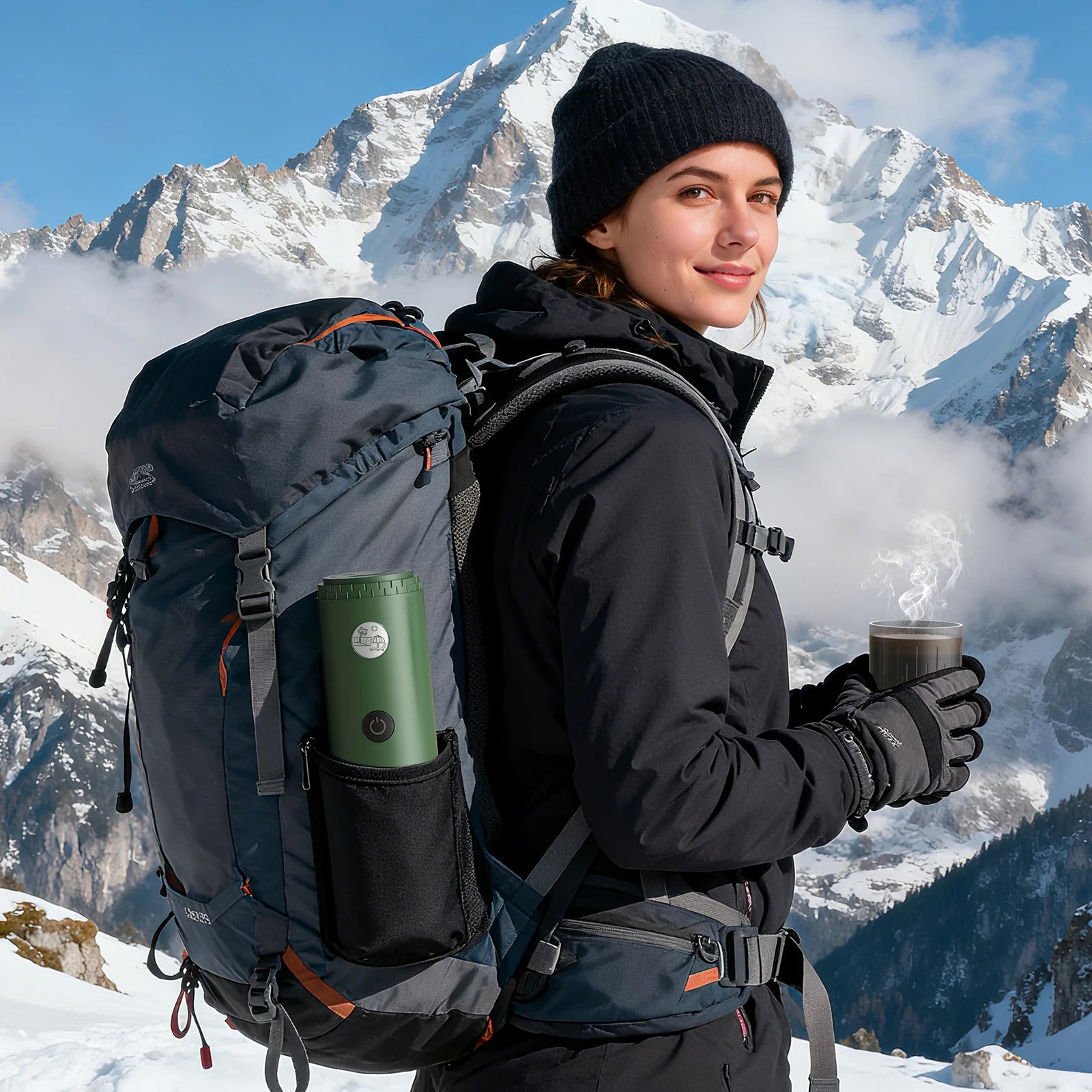Portable Espresso Machine 3-in-1 Travel Coffee Maker for Camping Hiking Office Self-Heating with USB-C 2026new