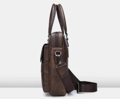 Men Waterproof Business Briefcase Large Capacity Laptop Shoulder Crossbody Commute Bag