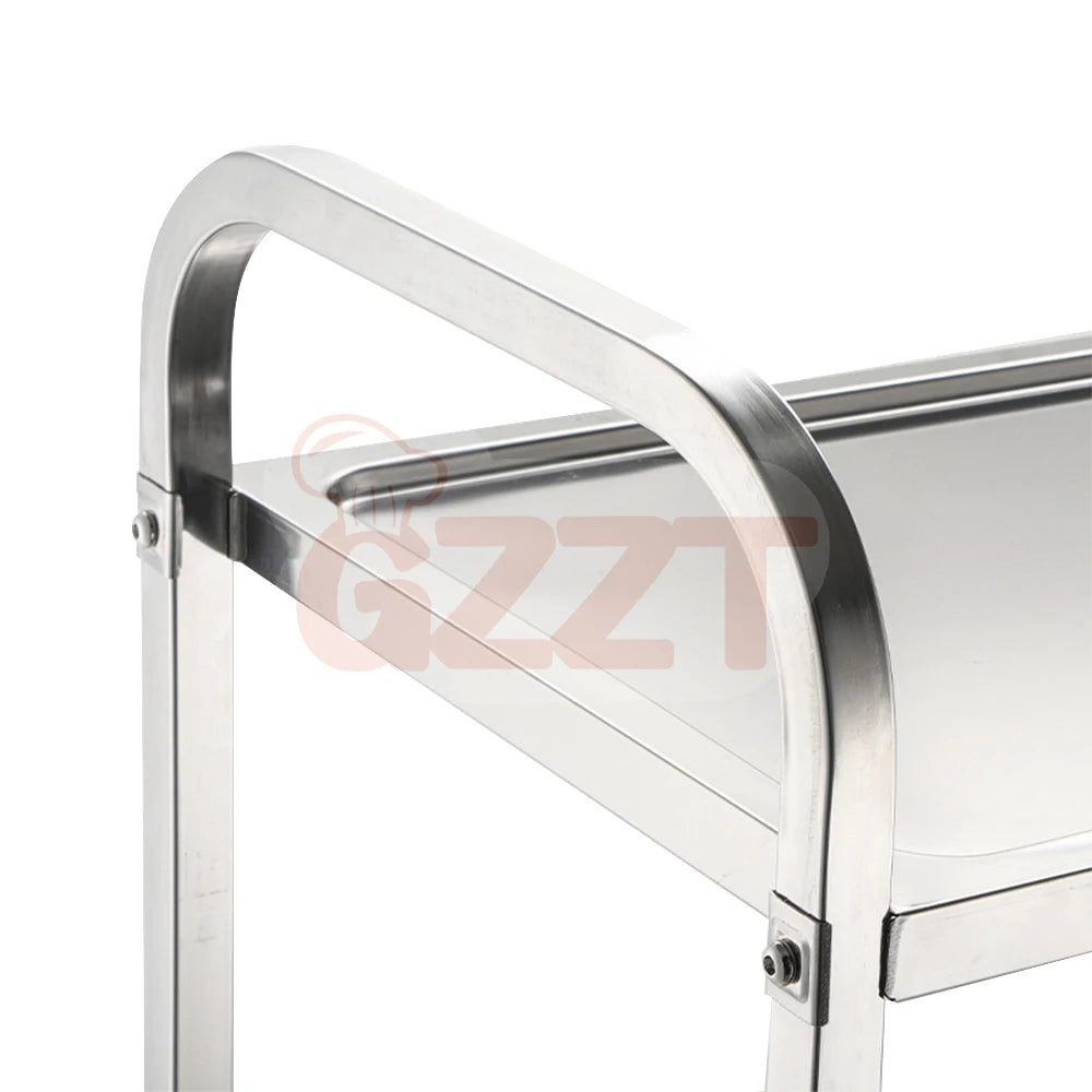 Other Restaurant and Hotel Supplies Stainless Steel Food Serving Trolley With Dining Cart Kitchen Storage Trolley