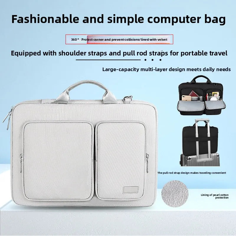 Laptop Bag Handbag 13 14 15 inch for MacBook Air Pro M1 M2 M3 HP Dell Notebook Shoulder Sleeve Protective Computer Briefcase