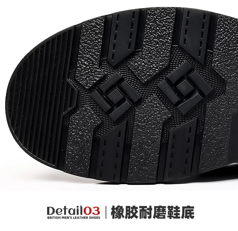 High-end Business Men's Shoes Trend Business Casual Leather Shoes Lace-up Big Head Formal Men's Leather Luxury Leather Shoes
