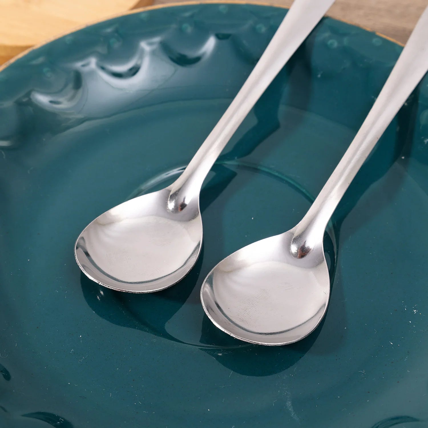Silver Long Handle Stirring Dessert Spoons Stainless Steel Coffee Spoon Dessert Seasoning Tools Home Kitchen Accessories