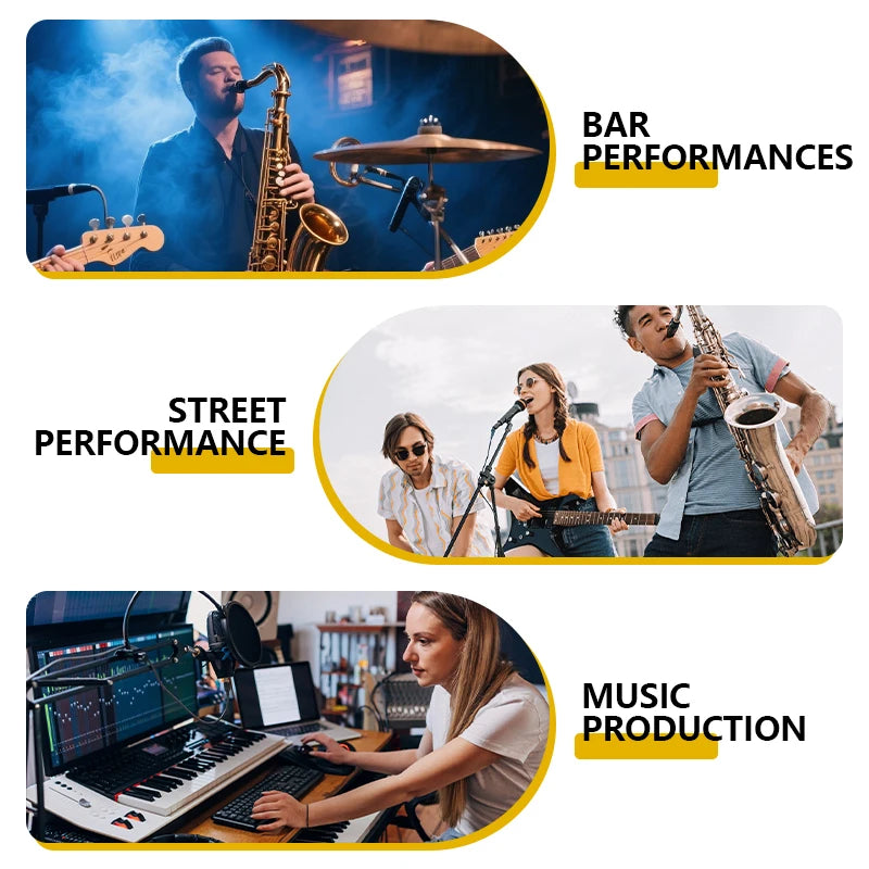 4 Channel Mixer DJ Mixing Console Portable Channel Mixer Multi Interfaces PC Compatible for Recording Live Streaming Karaoke