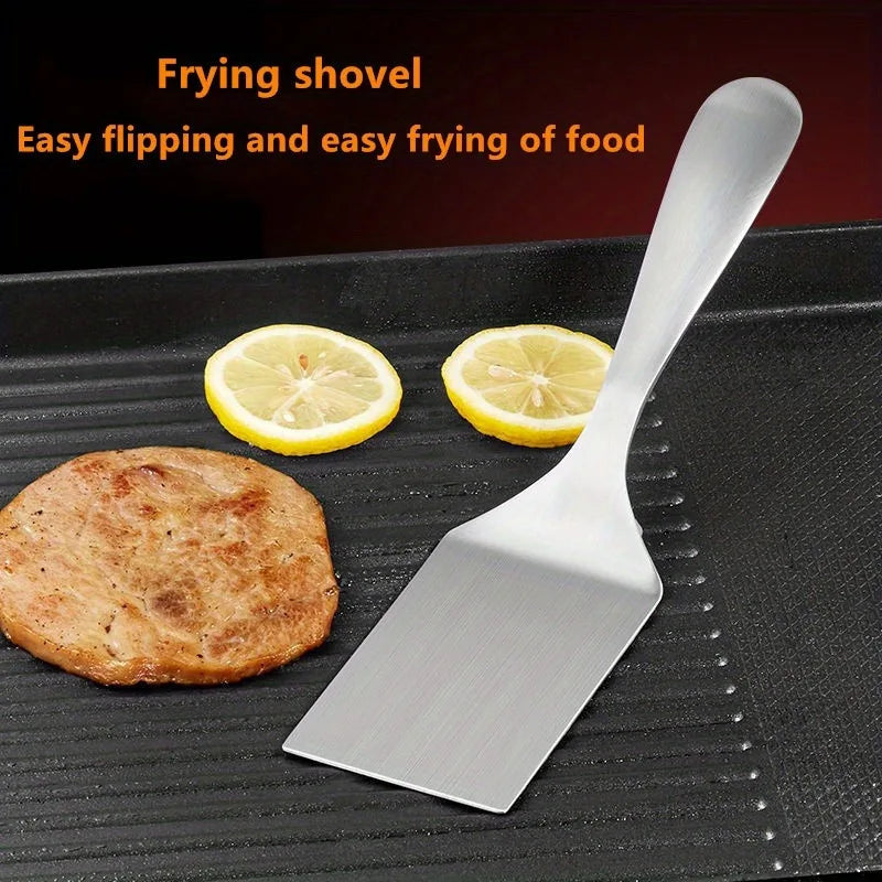 Small Stainless Steel Spatula, Grill Turner Spatula, Grill Turner, Stainless Steel Small Frying Shovel, Mental Cooking Shovel
